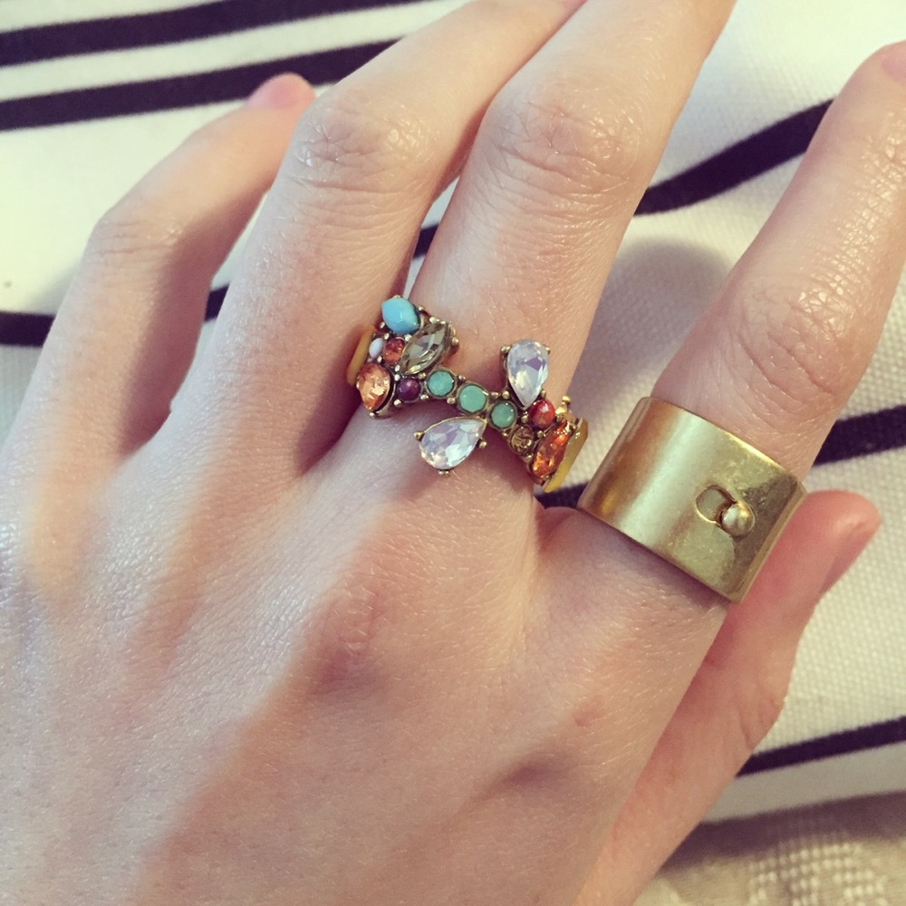 J. Crew Crystal foliage ring - Picture 6 of 6